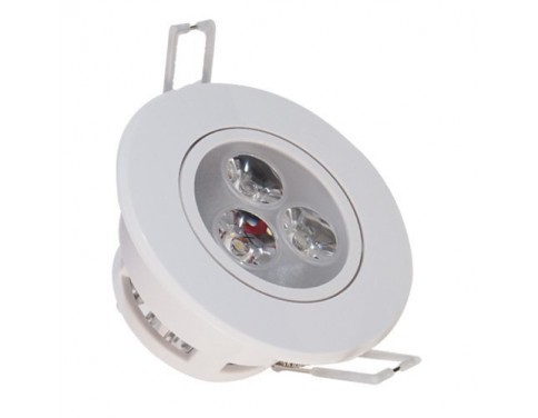 110-240V AC 3 Watt High Power Decorative Recessed LED Ceiling Light Cabinet Spot Down Lamp Warm White